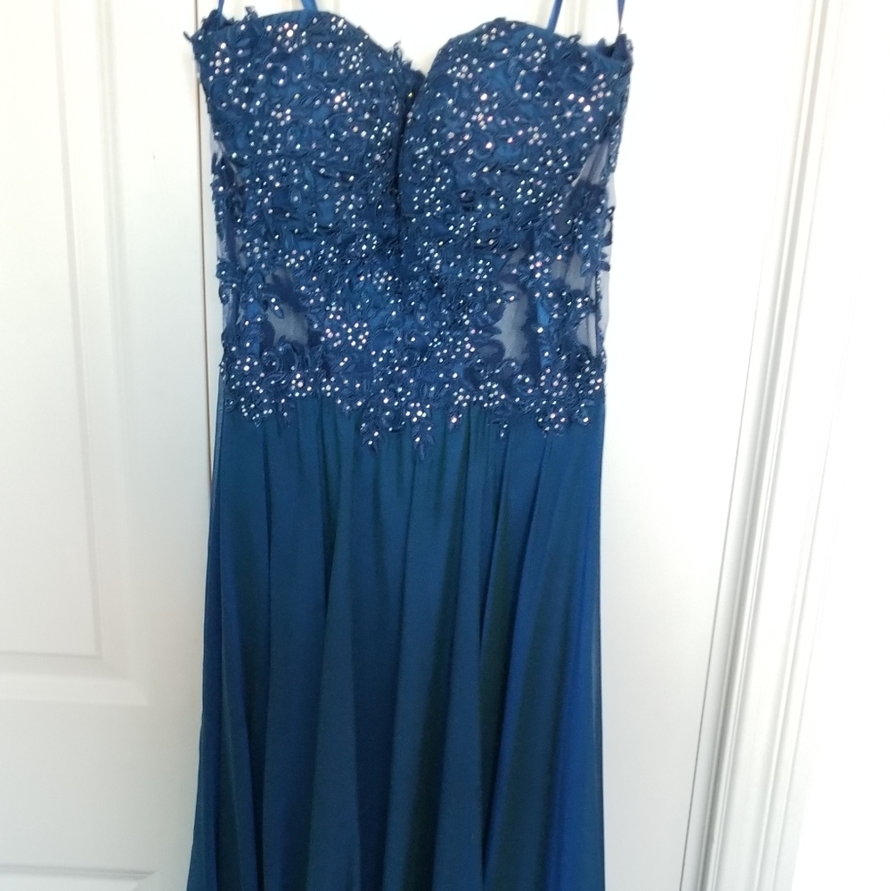 Full Length Strapless Formal Dress